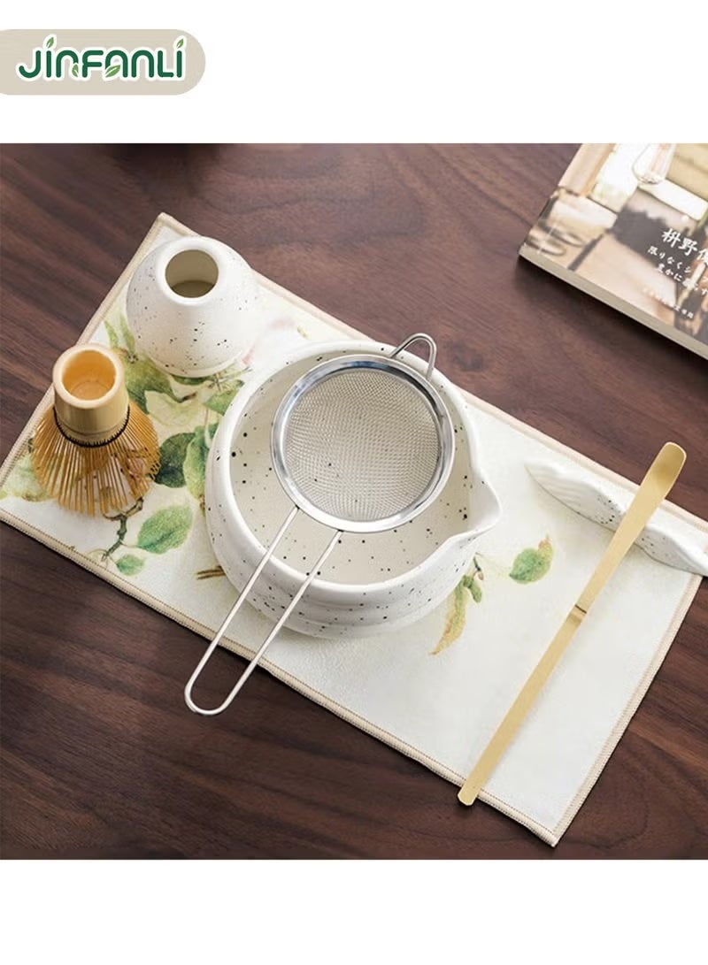 JINFANLI Matcha Whisk Set Bamboo Matcha Tools for Stirring Matcha Tea Matcha Tea Tool Matcha Tea Set Traditional Tea Set - Image 4